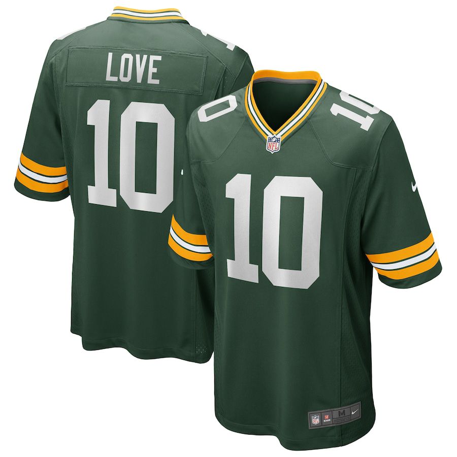 Men Green Bay Packers #10 Jordan Love Nike Green Player Game NFL Jersey->green bay packers->NFL Jersey